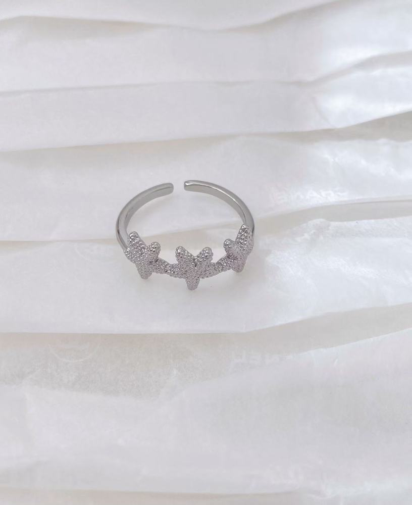 Hot-selling ocean series micro-pave design, simple and unique open ring, jewelry manufacturer wholesale.