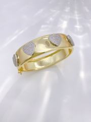 X1069-005 Heart-shaped - Gold