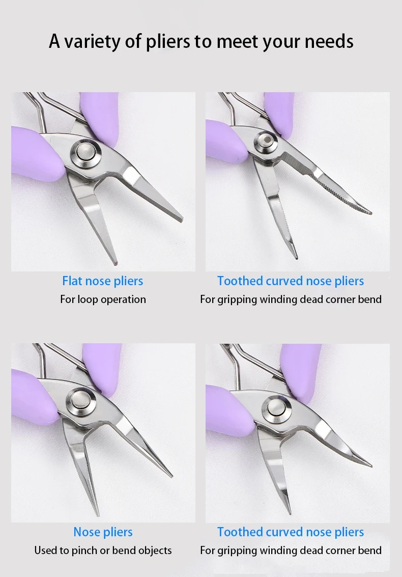 Taiwan GT high carbon steel jewelry pliers, DIY craft multi-functional pliers for beading, wire winding, and cutting.