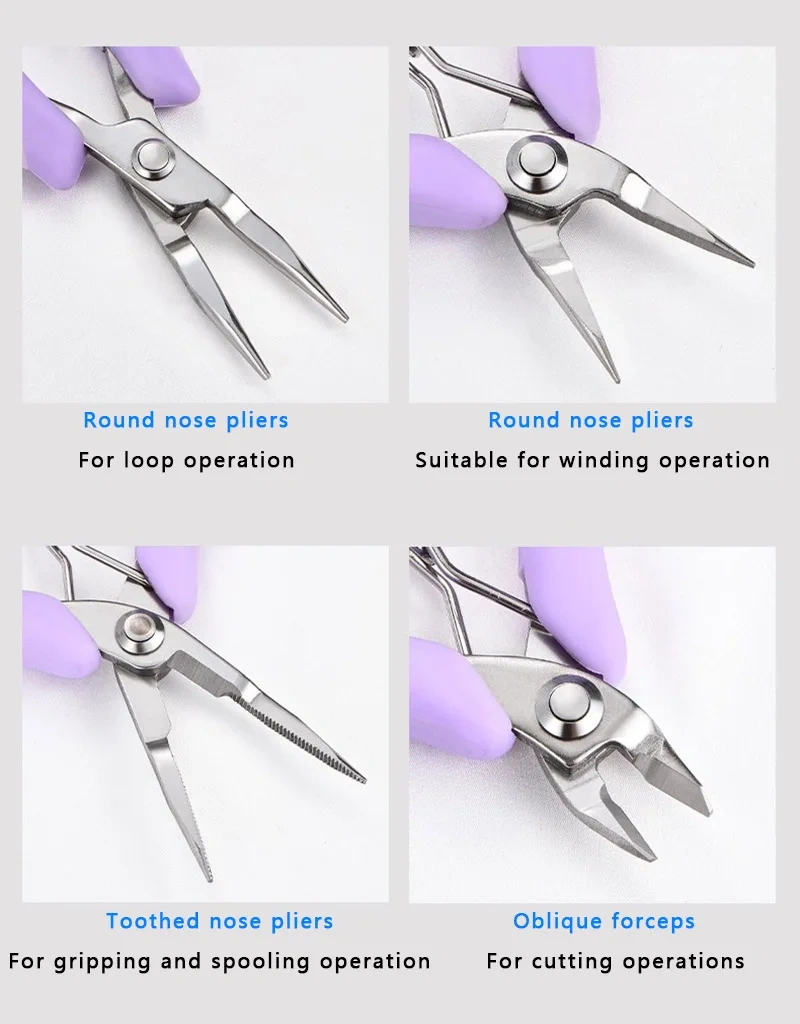 Taiwan GT high carbon steel jewelry pliers, DIY craft multi-functional pliers for beading, wire winding, and cutting.