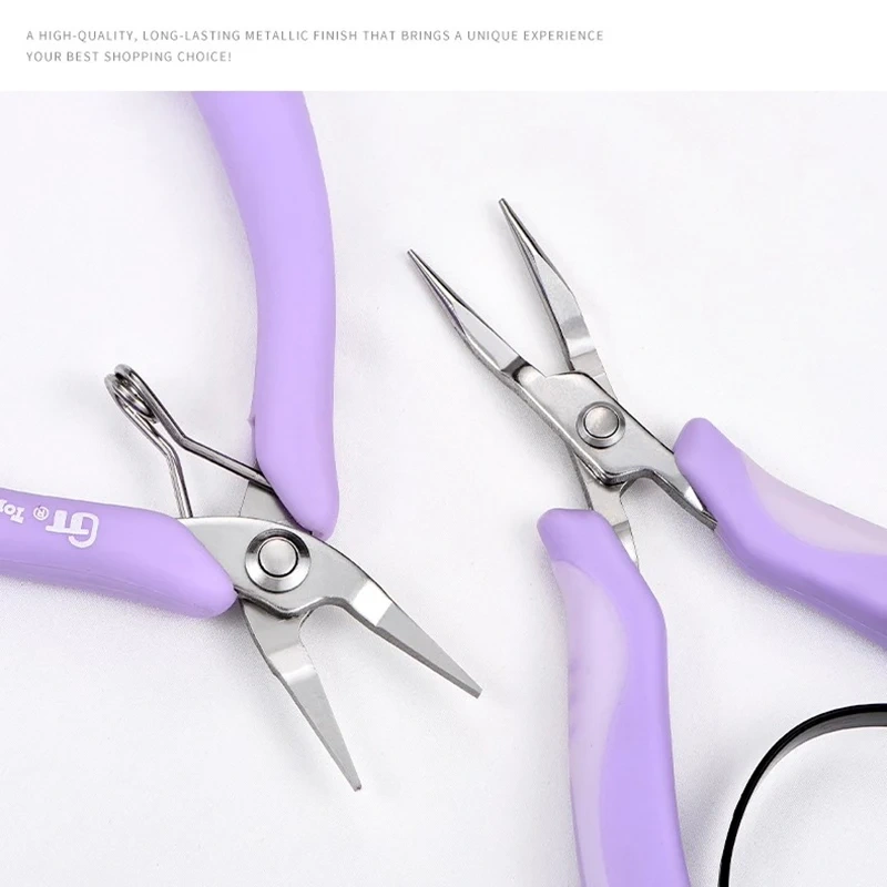 Taiwan GT high carbon steel jewelry pliers, DIY craft multi-functional pliers for beading, wire winding, and cutting.