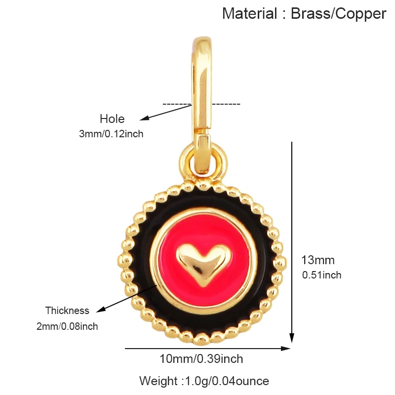 Star Fish Anchor Sausage Dog Bottle Cup Crab Dumbbell Heart Hand Pendant,Real 18K Gold Plated Copper DIY Jewelry Charms T04