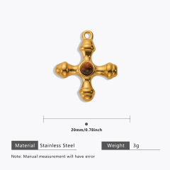 Golden Cast Cross - Tiger Eye