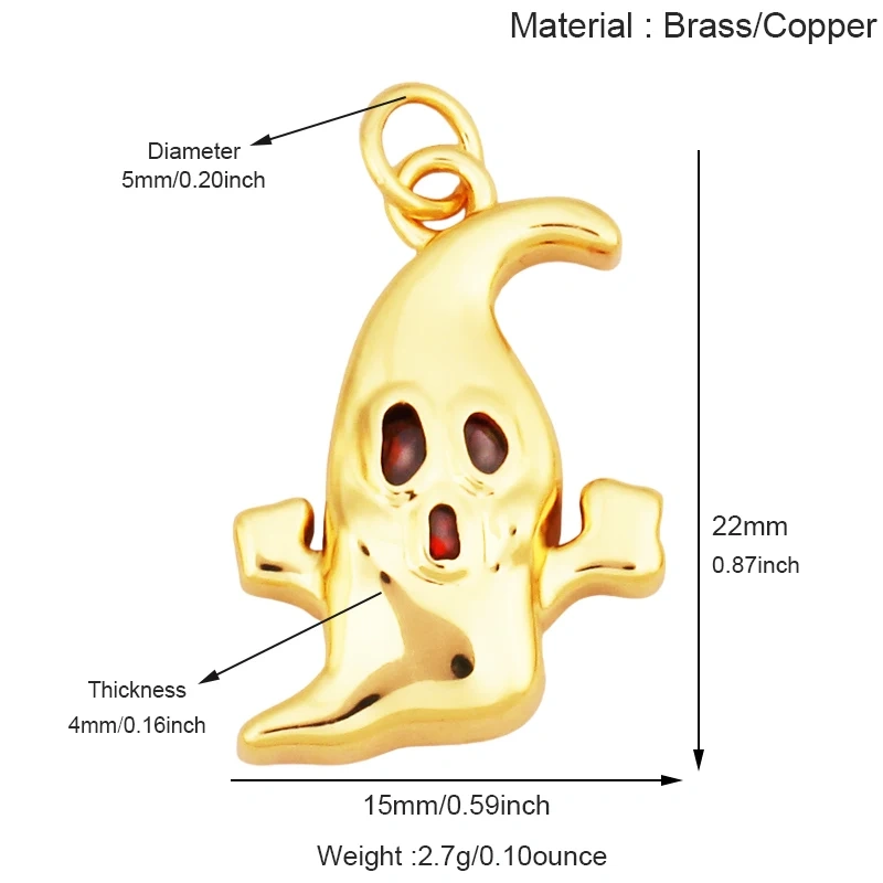 Star Fish Anchor Sausage Dog Bottle Cup Crab Dumbbell Heart Hand Pendant,Real 18K Gold Plated Copper DIY Jewelry Charms T04