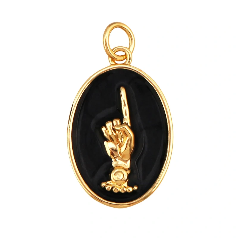 Star Fish Anchor Sausage Dog Bottle Cup Crab Dumbbell Heart Hand Pendant,Real 18K Gold Plated Copper DIY Jewelry Charms T04
