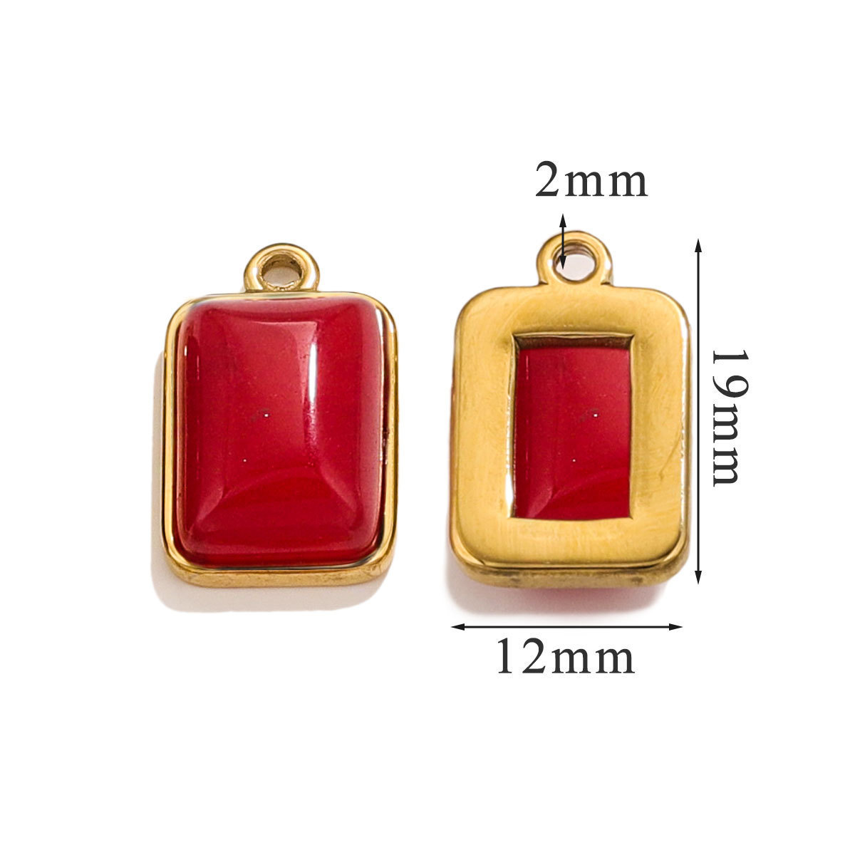 Stainless steel natural fashion pendant, European and American style, inlaid with natural stones, handmade DIY necklace, bracelet, exquisite small ornament.