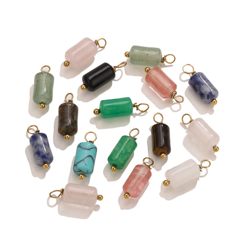 New Chinese style natural stone light luxury DIY accessories, beads, pendants, retro jewelry, earrings, necklaces, fashionable and versatile.
