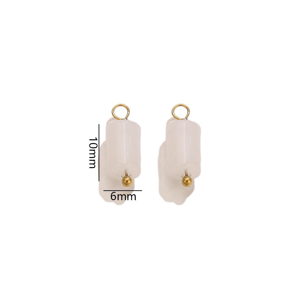 New Chinese style natural stone light luxury DIY accessories, beads, pendants, retro jewelry, earrings, necklaces, fashionable and versatile.