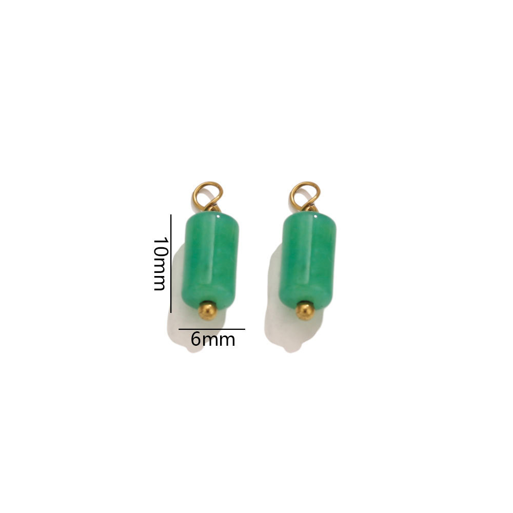 New Chinese style natural stone light luxury DIY accessories, beads, pendants, retro jewelry, earrings, necklaces, fashionable and versatile.