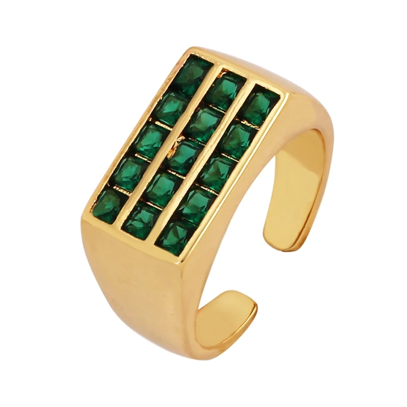 Luxurious Full Pave CZ Gem Style Finger Ring, Flower Butterfly Saint Maria Blue Green Summer Beach Party Jewelry Wholesale P03