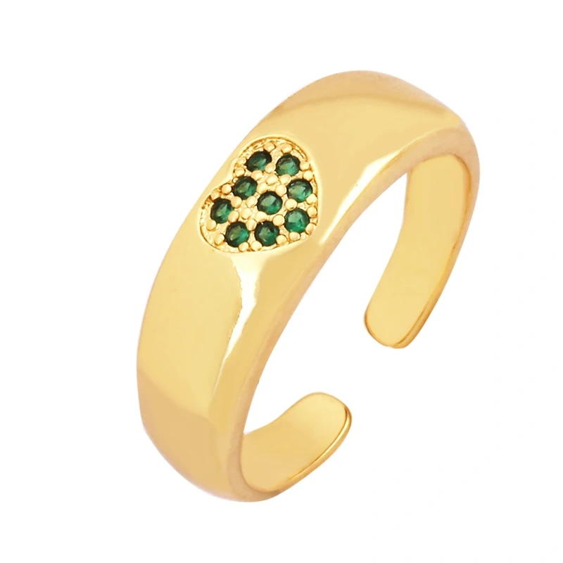 Luxurious Full Pave CZ Gem Style Finger Ring, Flower Butterfly Saint Maria Blue Green Summer Beach Party Jewelry Wholesale P03