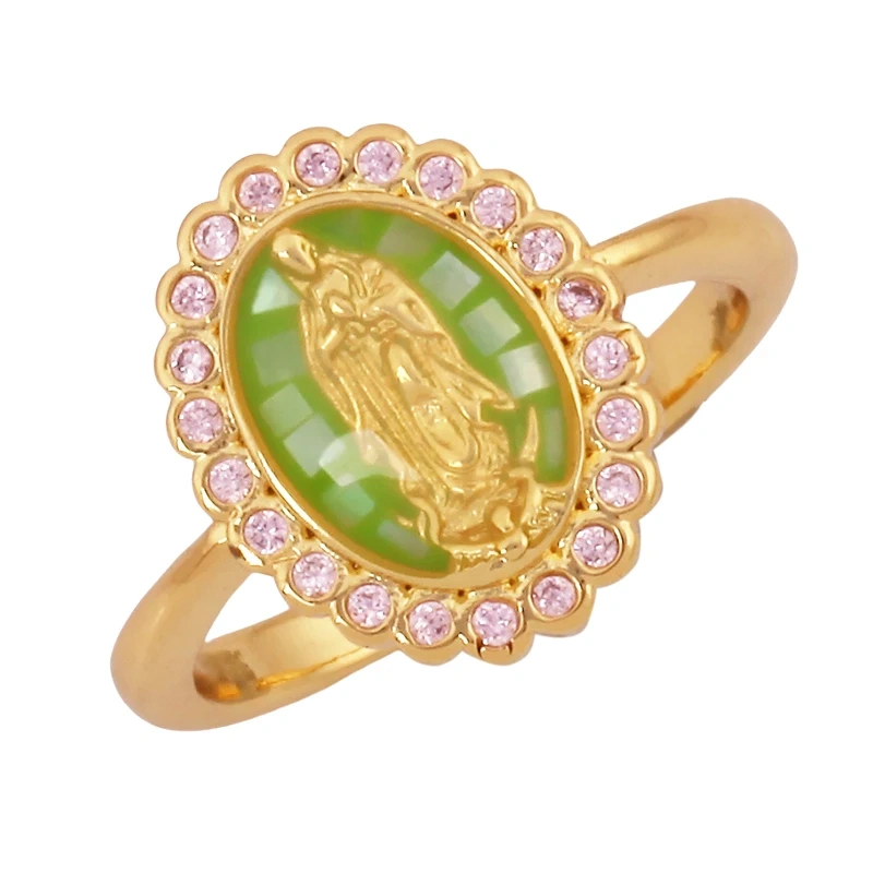 Luxurious Full Pave CZ Gem Style Finger Ring, Flower Butterfly Saint Maria Blue Green Summer Beach Party Jewelry Wholesale P03