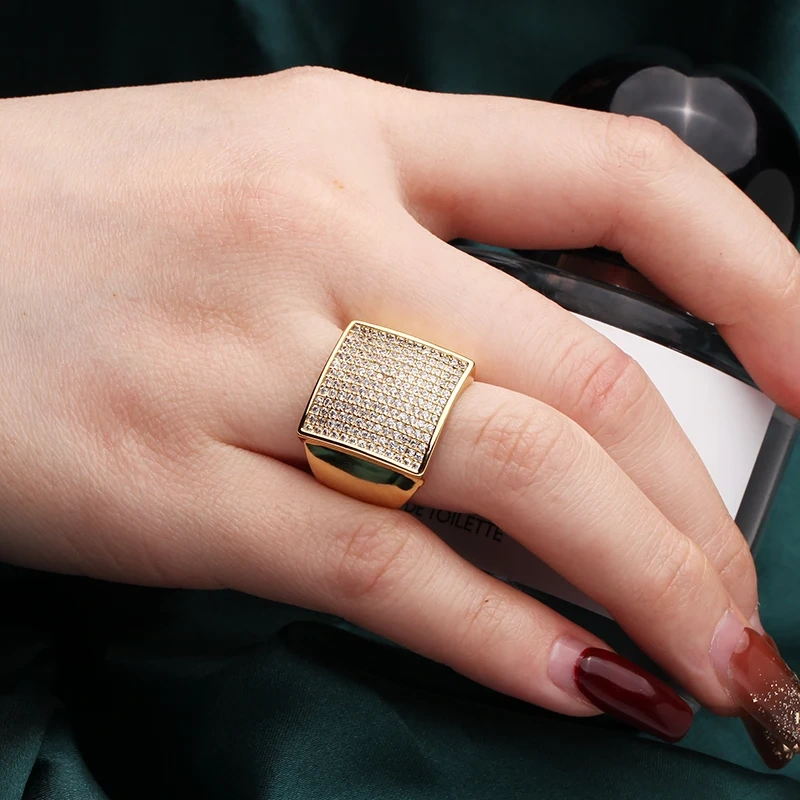 Luxurious Full Pave CZ Gem Style Finger Ring, Flower Butterfly Saint Maria Blue Green Summer Beach Party Jewelry Wholesale P03