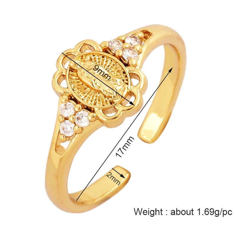 Luxurious Full Pave CZ Gem Style Finger Ring, Flower Butterfly Saint Maria Blue Green Summer Beach Party Jewelry Wholesale P03