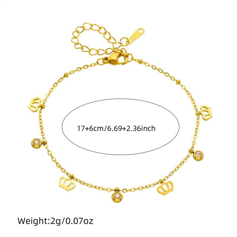 Stylish Commuter-Friendly Minimalist Gold-Plated Stainless Steel Butterfly Round Lightning Crown Eye Pendant Chain Jewelry Set