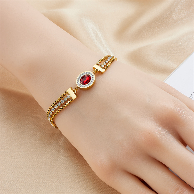 European and American cross-border niche retro gold multi-layer rhinestone chain butterfly tree of life eye accessory bracelet