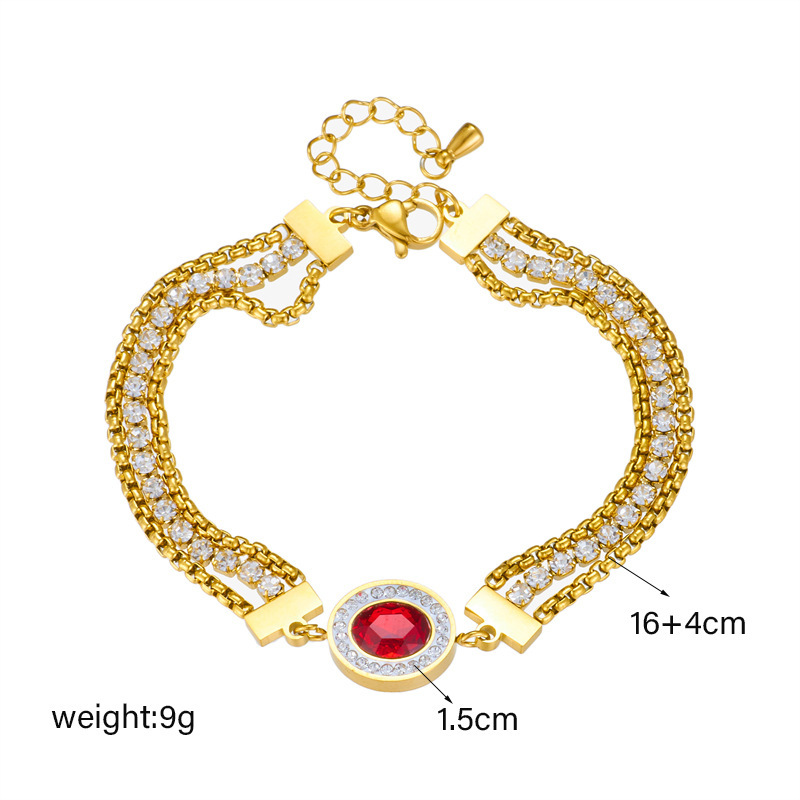 European and American cross-border niche retro gold multi-layer rhinestone chain butterfly tree of life eye accessory bracelet