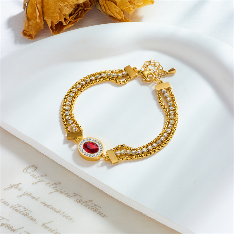 European and American cross-border niche retro gold multi-layer rhinestone chain butterfly tree of life eye accessory bracelet