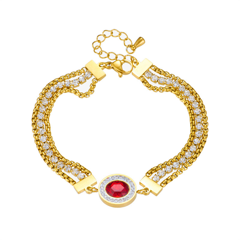 European and American cross-border niche retro gold multi-layer rhinestone chain butterfly tree of life eye accessory bracelet