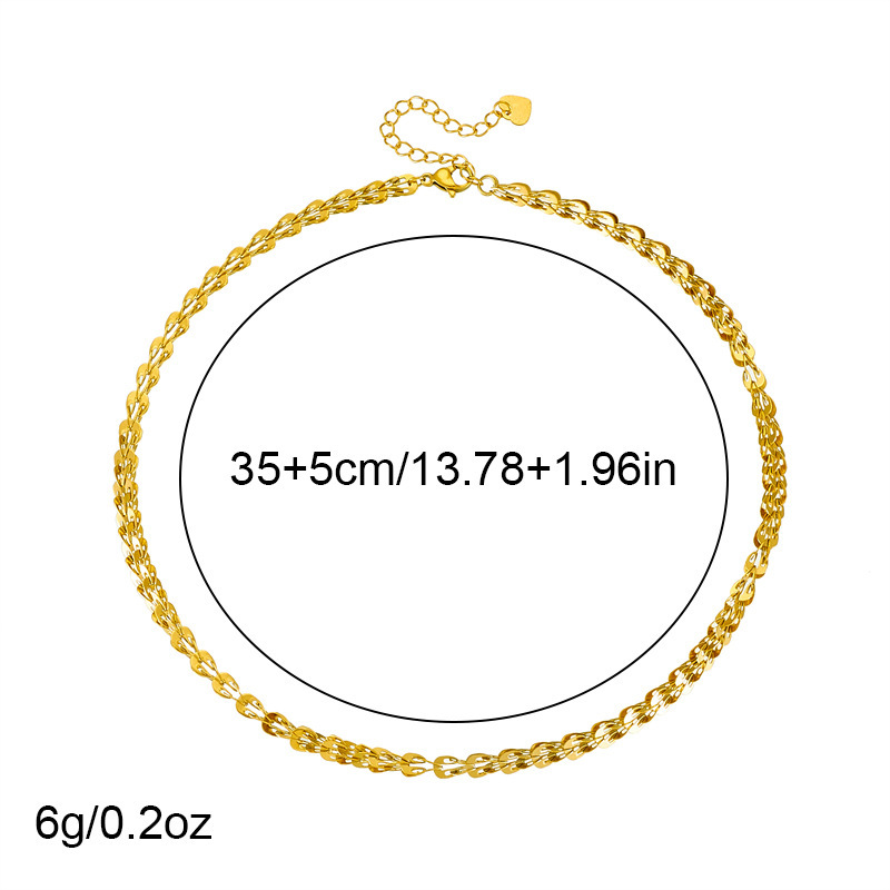 European and American style minimalist design gold-plated stainless steel phoenix tail chain jewelry bracelet necklace set