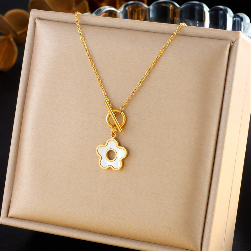 European and American style retro-inspired, fashionable gold-plated stainless steel multi-layered irregular chain necklace