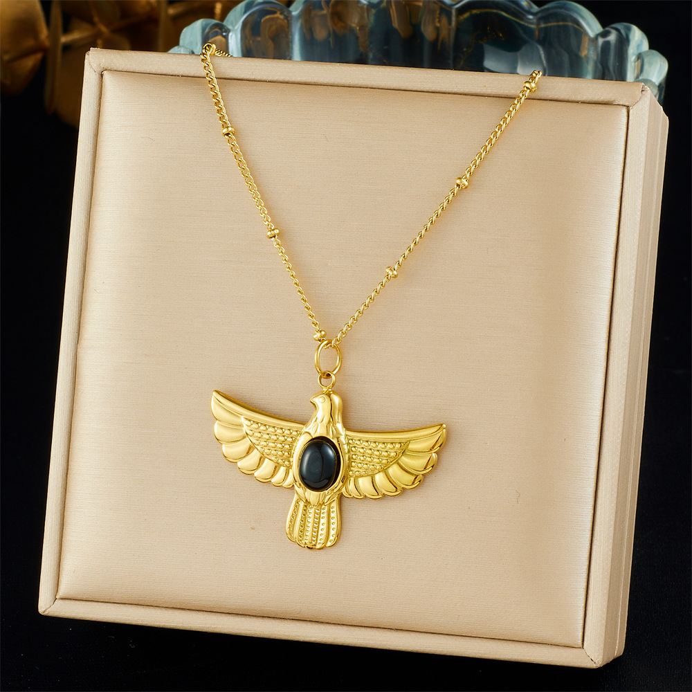 Cross-border fashion gold-plated retro creative multi-element pendant hollow starfish bow flower sun crab necklace