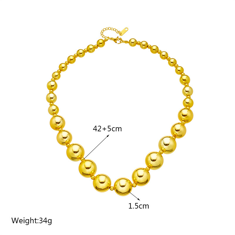 European and American fashion niche design minimalist jewelry clavicle chain punk hip hop titanium steel gold-plated chain necklace