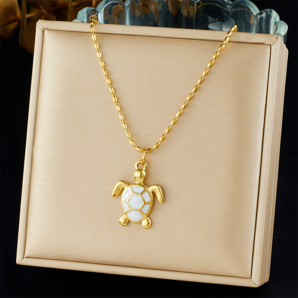 Cross-border fashion gold-plated retro creative multi-element pendant hollow starfish bow flower sun crab necklace