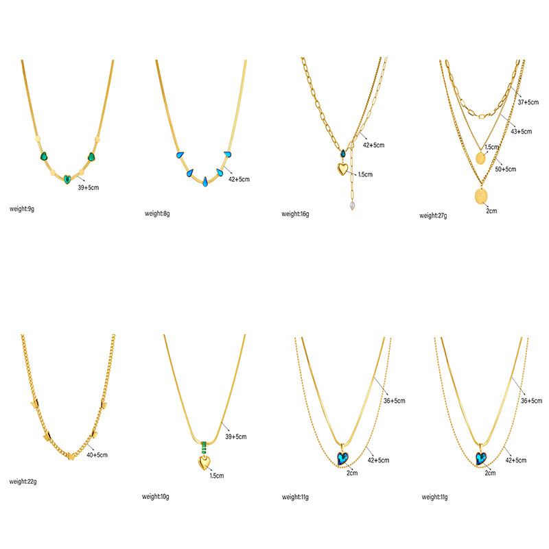 Niche fashion minimalist and unique design retro diamond-encrusted heart teardrop butterfly pendant necklace