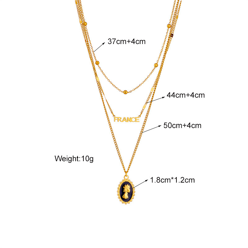 New fashionable and unique design titanium steel pendant clavicle chain with heart, butterfly, diamond, and lucky letter accessories.