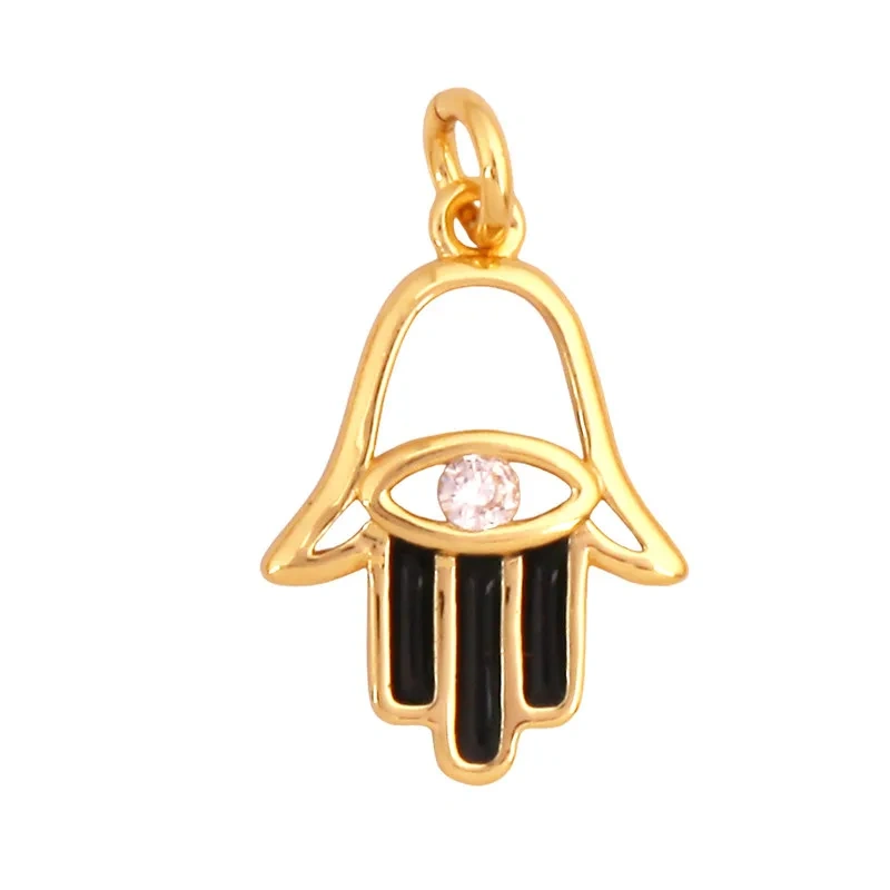 European Style Enamel Colorful Hand Eye Charm Pendant,Gesture Finger DIY Jewelry Craft Necklace Making Bracelet Supplies R15
