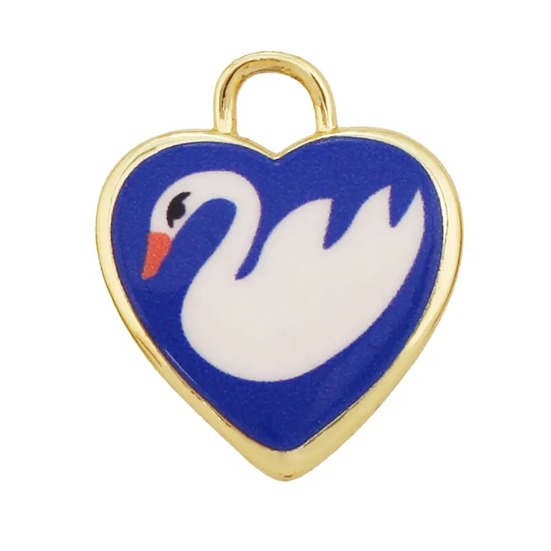 Hand Painted Ceramic Heart Oval Pet Leopard Strawberry Cherry Snail Charm Pendant,DIY Jewelry Necklace Bracelet Supplies R44
