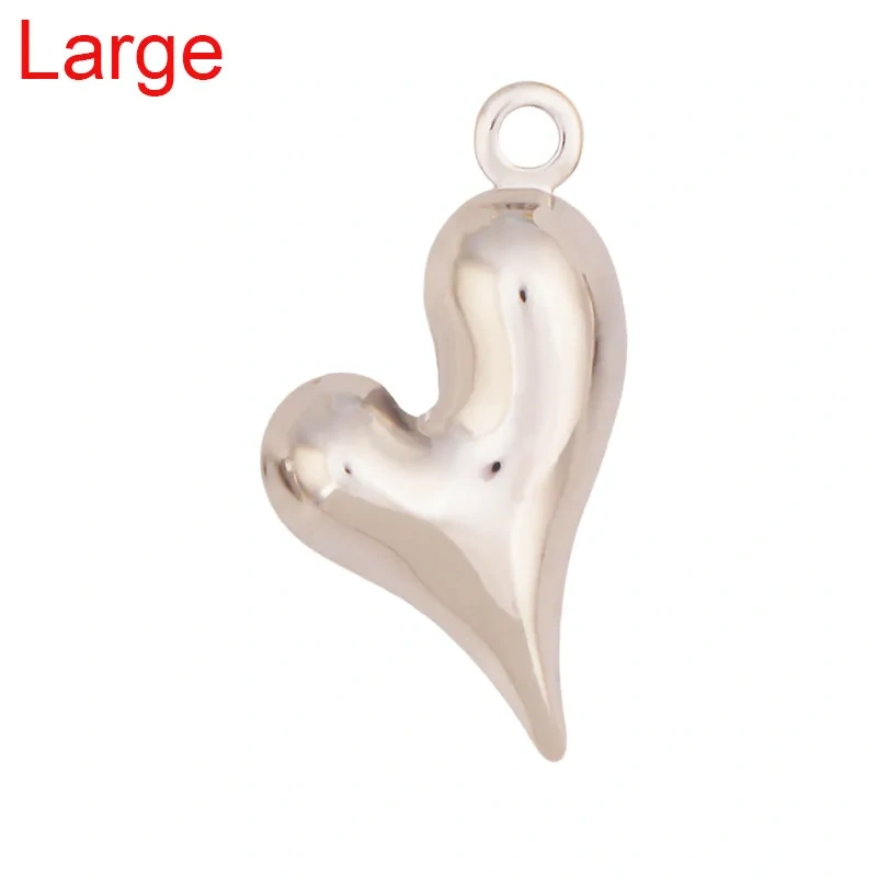 Colourful Drip Oil Love Heart Shape Zircon Charm Pendant,Trendy 18K Real Gold Plated Jewelry Necklace Bracelet DIY Supplies R40