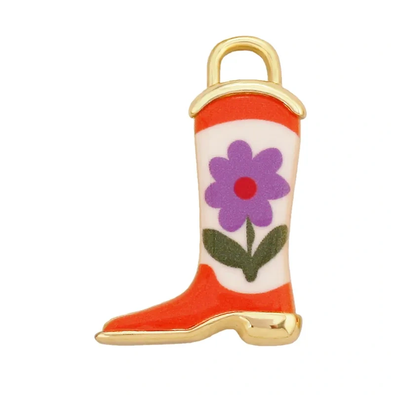 Trendy European Style Handmade Ceramic Necklace Charm Clover Heart Boot Charm Pendant,DIY Jewelry Necklace Bracelet Supplies R40