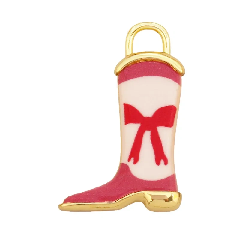 Trendy European Style Handmade Ceramic Necklace Charm Clover Heart Boot Charm Pendant,DIY Jewelry Necklace Bracelet Supplies R40