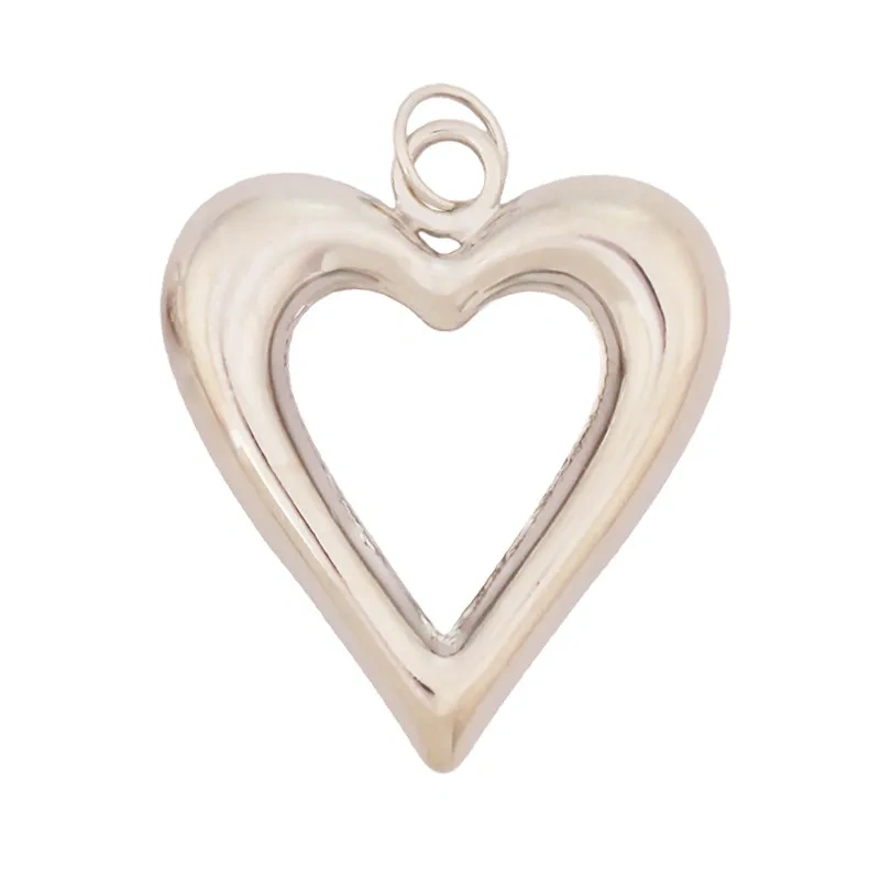 Colourful Drip Oil Love Heart Shape Zircon Charm Pendant,Trendy 18K Real Gold Plated Jewelry Necklace Bracelet DIY Supplies R40