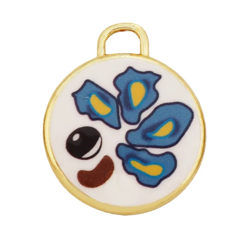 Trendy European Style Handmade Ceramic Necklace Charm Clover Heart Boot Charm Pendant,DIY Jewelry Necklace Bracelet Supplies R40