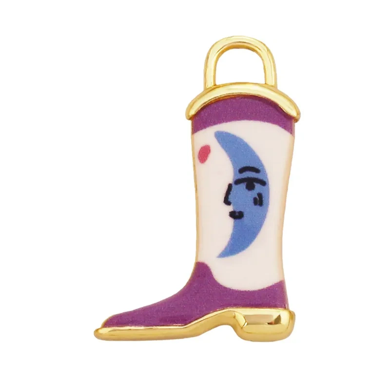 Trendy European Style Handmade Ceramic Necklace Charm Clover Heart Boot Charm Pendant,DIY Jewelry Necklace Bracelet Supplies R40