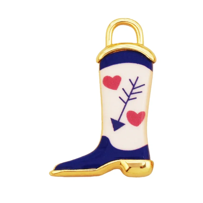 Trendy European Style Handmade Ceramic Necklace Charm Clover Heart Boot Charm Pendant,DIY Jewelry Necklace Bracelet Supplies R40