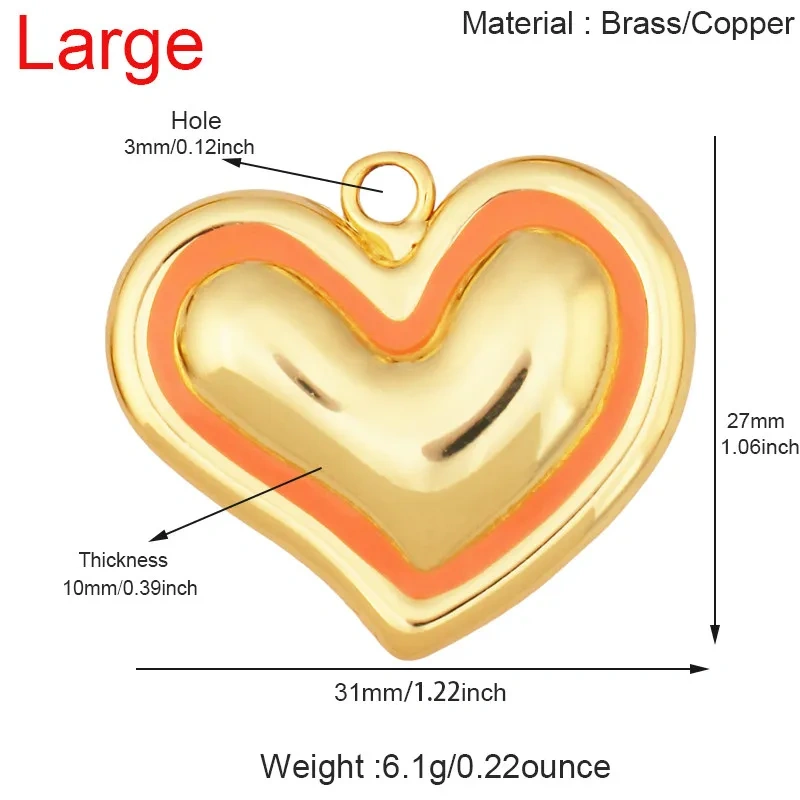Trendy Love Heart Gesture Charm Pendant,18K Real Gold Plated Jewelry Necklace Bracelet Making Components Findings Supplies R37