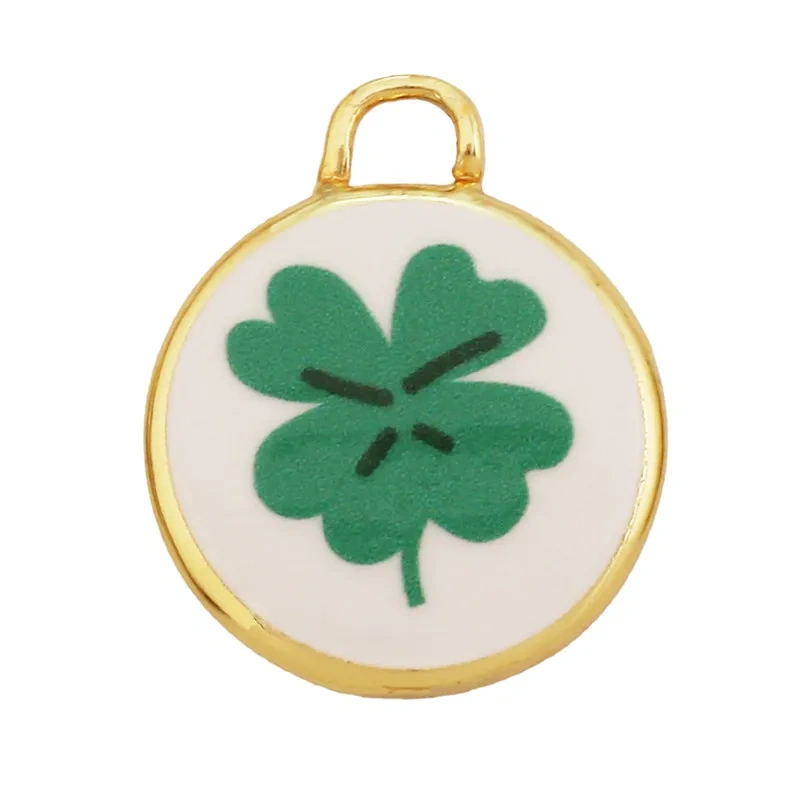 Trendy European Style Handmade Ceramic Necklace Charm Clover Heart Boot Charm Pendant,DIY Jewelry Necklace Bracelet Supplies R40