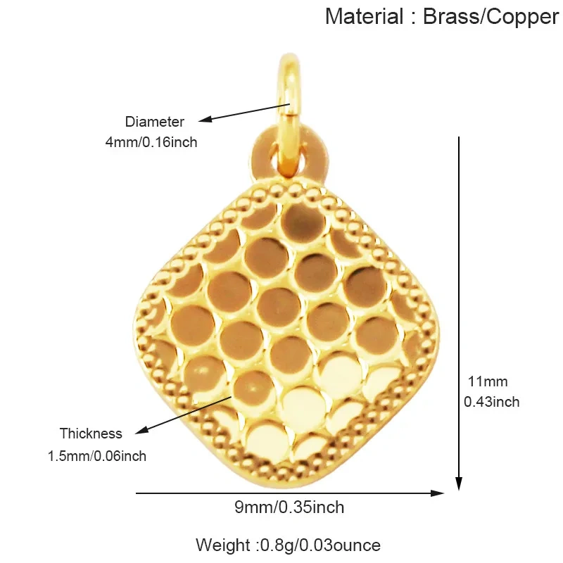 Trendy Love Heart Star Butterfly Bear Clover Charm Pendant,18K Real Gold Plated Jewelry Necklace Bracelet DIY Making Supply R26