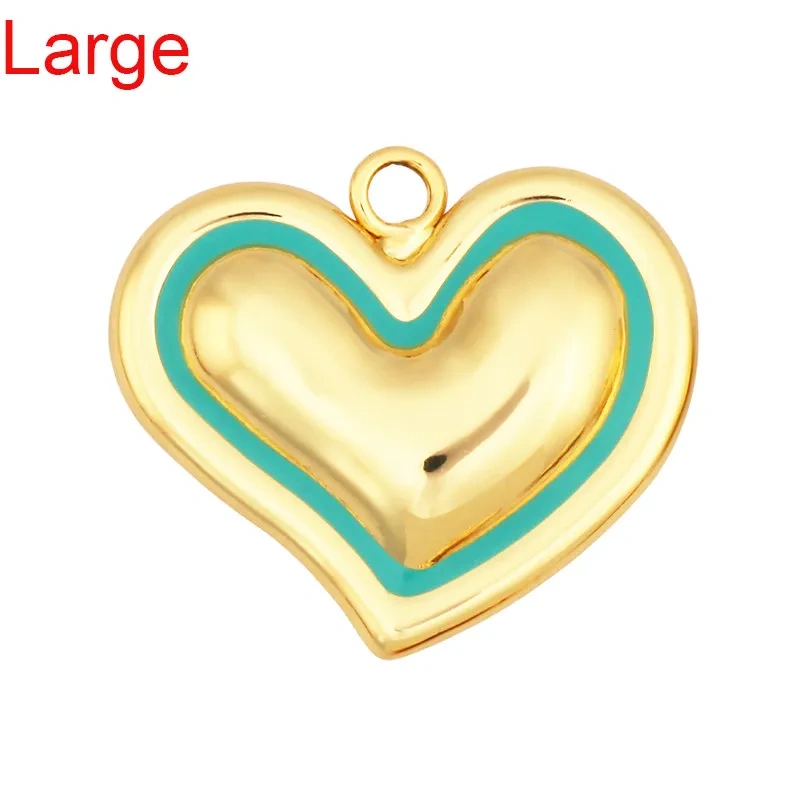Trendy Love Heart Gesture Charm Pendant,18K Real Gold Plated Jewelry Necklace Bracelet Making Components Findings Supplies R37