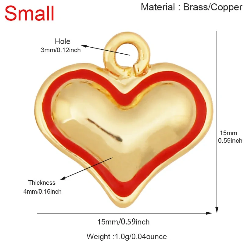 Trendy Love Heart Gesture Charm Pendant,18K Real Gold Plated Jewelry Necklace Bracelet Making Components Findings Supplies R37