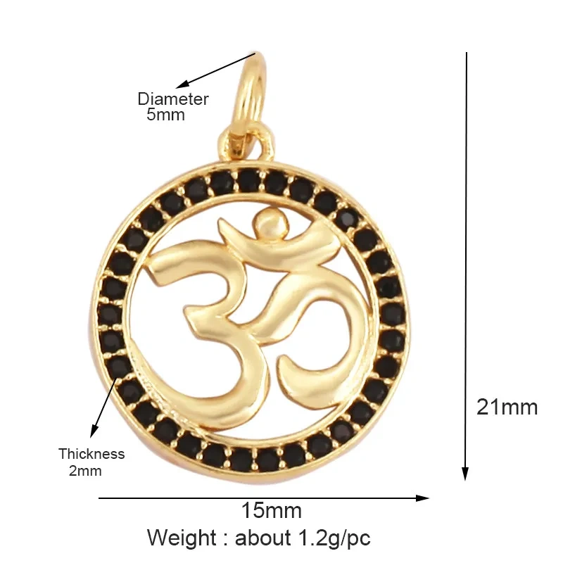 Trendy Love Heart Star Butterfly Bear Clover Charm Pendant,18K Real Gold Plated Jewelry Necklace Bracelet DIY Making Supply R26