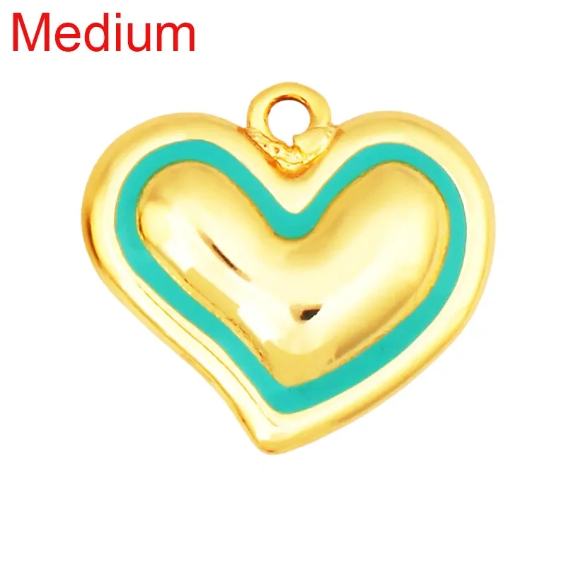Trendy Love Heart Gesture Charm Pendant,18K Real Gold Plated Jewelry Necklace Bracelet Making Components Findings Supplies R37