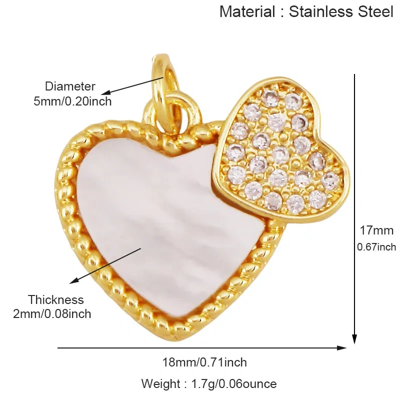 Trendy Love Heart Gesture Charm Pendant,18K Real Gold Plated Jewelry Necklace Bracelet Making Components Findings Supplies R37