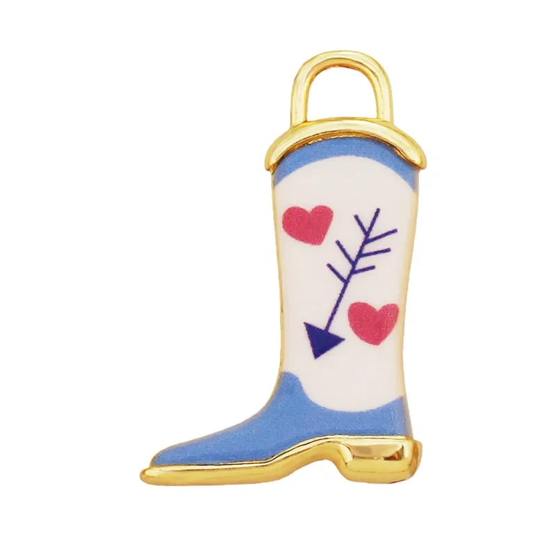 Trendy European Style Handmade Ceramic Necklace Charm Clover Heart Boot Charm Pendant,DIY Jewelry Necklace Bracelet Supplies R40