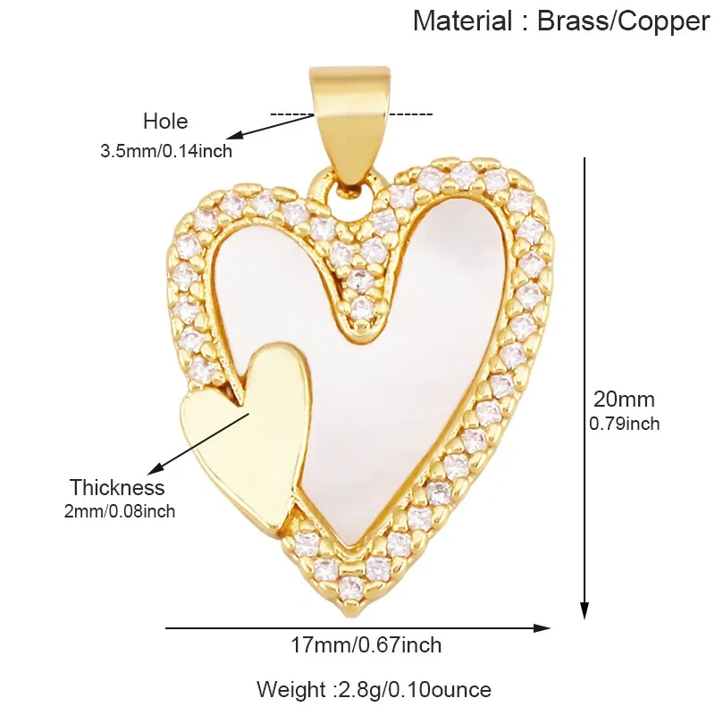 Trendy Love Heart Gesture Charm Pendant,18K Real Gold Plated Jewelry Necklace Bracelet Making Components Findings Supplies R37