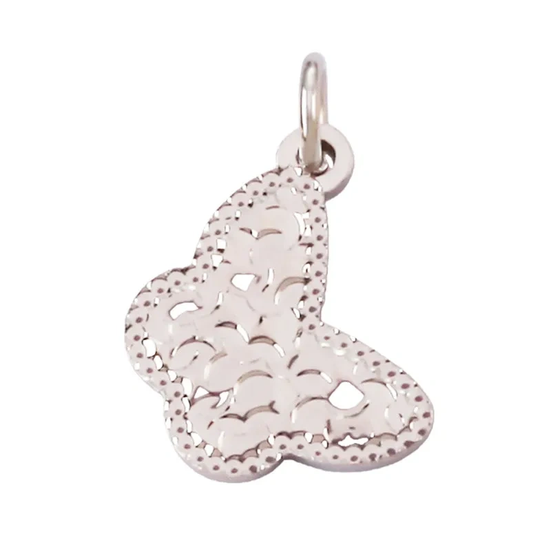 Trendy Love Heart Star Butterfly Bear Clover Charm Pendant,18K Real Gold Plated Jewelry Necklace Bracelet DIY Making Supply R26